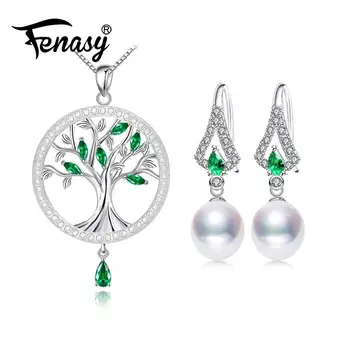 FENASY Trendy Pearl Jewelry Sets Bohemian 925 Sterling Silver Pendant Necklace Earrings For Women Emerald Ethnic Earrings
FENASY Trendy Pearl Jewelry Sets Bohemian 925 Sterling Silver Pendant Necklace Earrings For Women Emerald Ethnic Earrings