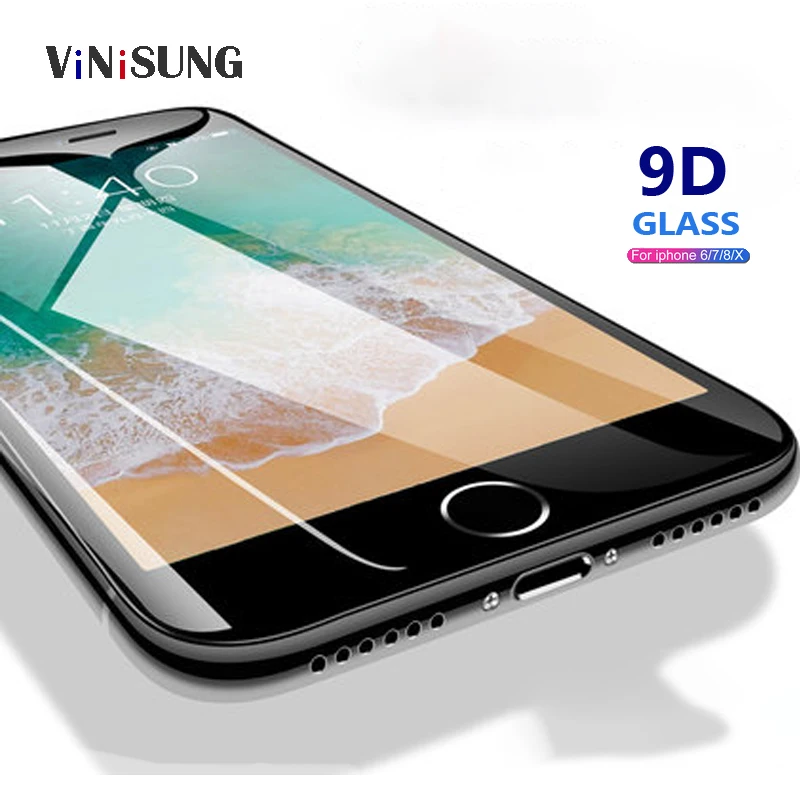 9D Round Curved Edge Tempered Glass For iPhone 6 6s Plus 7 8 X Full Cover Screen Protector Premium 5D Protective
9D Round Curved Edge Tempered Glass For iPhone 6 6s Plus 7 8 X Full Cover Screen Protector Premium 5D Protective