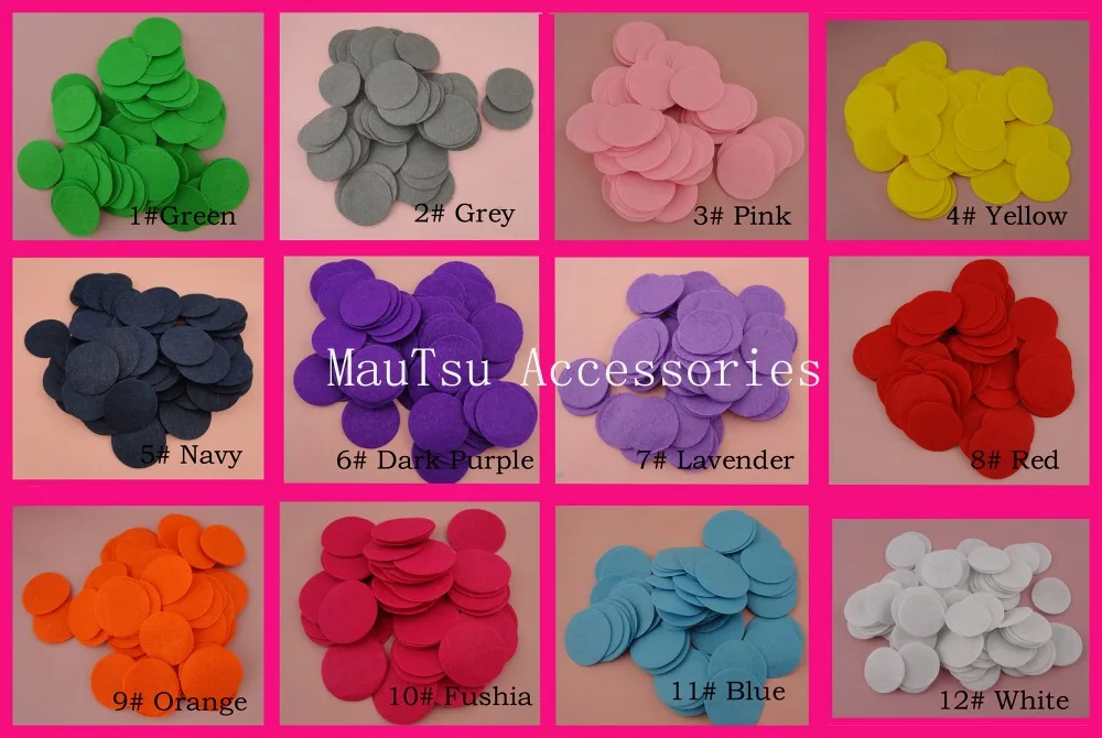 500PCS 4.0cm 1.5" Single Solid Colors Round Felt Pads Appliques for flower and brooches'back,non-woven Circles patches
500PCS 4.0cm 1.5" Single Solid Colors Round Felt Pads Appliques for flower and brooches'back,non-woven Circles patches