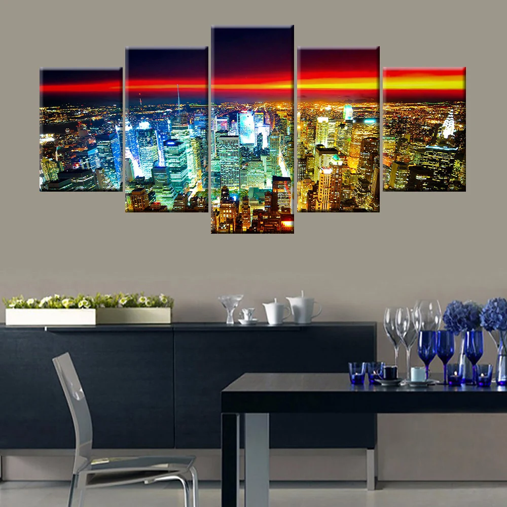 5 Piece Canvas Art picture print city night landcape For Modern Decorative Bedroom Living Room Home Wall Art Decor
5 Piece Canvas Art picture print city night landcape For Modern Decorative Bedroom Living Room Home Wall Art Decor