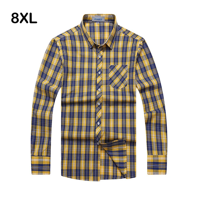 2018 new Fashion 8XL 7XL 6XL Men Shirt cotton Camisa Masculina Brand Youth Clothing Long Sleeve Camisas Casual plaid Shirt
2018 new Fashion 8XL 7XL 6XL Men Shirt cotton Camisa Masculina Brand Youth Clothing Long Sleeve Camisas Casual plaid Shirt