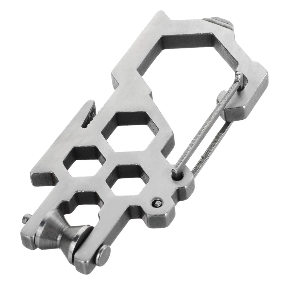 Outdoor Multi-Function Stainless Steel Load-Bearing Carabiner w/ Pulley Screwdriver Wrench Opener Multitool Camping Tools
Outdoor Multi-Function Stainless Steel Load-Bearing Carabiner w/ Pulley Screwdriver Wrench Opener Multitool Camping Tools