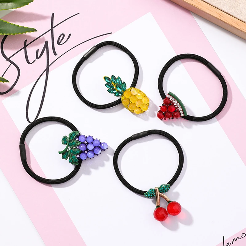 New Fashion Kawaii Hair Ties Summer Fruit Cherry Grape Rhinestone For Women Party Club Gifts Accessories 5cm(2") Dia., 1 Piece
New Fashion Kawaii Hair Ties Summer Fruit Cherry Grape Rhinestone For Women Party Club Gifts Accessories 5cm(2") Dia., 1 Piece