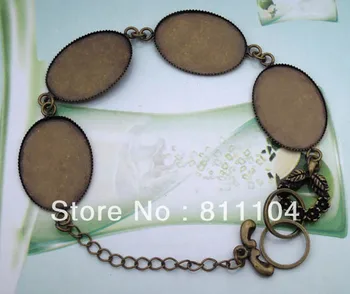 18x25mm Antique bronze tone Plated Blank Bracelet Settings Oval Tray Chain Cabochons Bangle Bracelet Bases DIY Crafts Findings
18x25mm Antique bronze tone Plated Blank Bracelet Settings Oval Tray Chain Cabochons Bangle Bracelet Bases DIY Crafts Findings