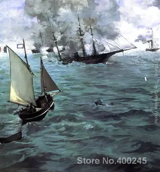 Art oil Painting Battle of the Kearsarge and the Alabama by Edouard Manet High quality Handmade
Art oil Painting Battle of the Kearsarge and the Alabama by Edouard Manet High quality Handmade