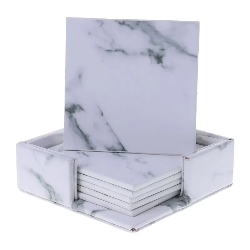 6Pcs/Set Marble Leather Round Square Drink Coasters Placemat Cup Mat Pad Holder Kitchen Tableware
6Pcs/Set Marble Leather Round Square Drink Coasters Placemat Cup Mat Pad Holder Kitchen Tableware