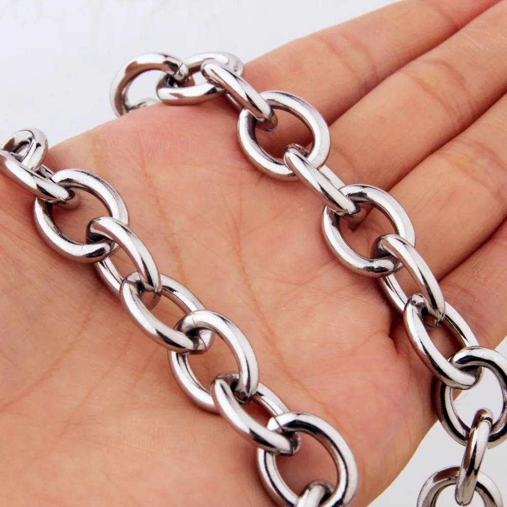 Мужское колье из нержавеющей стали 316L с длиной 7 40 дюймов|chain necklace|316l stainless steelstainless