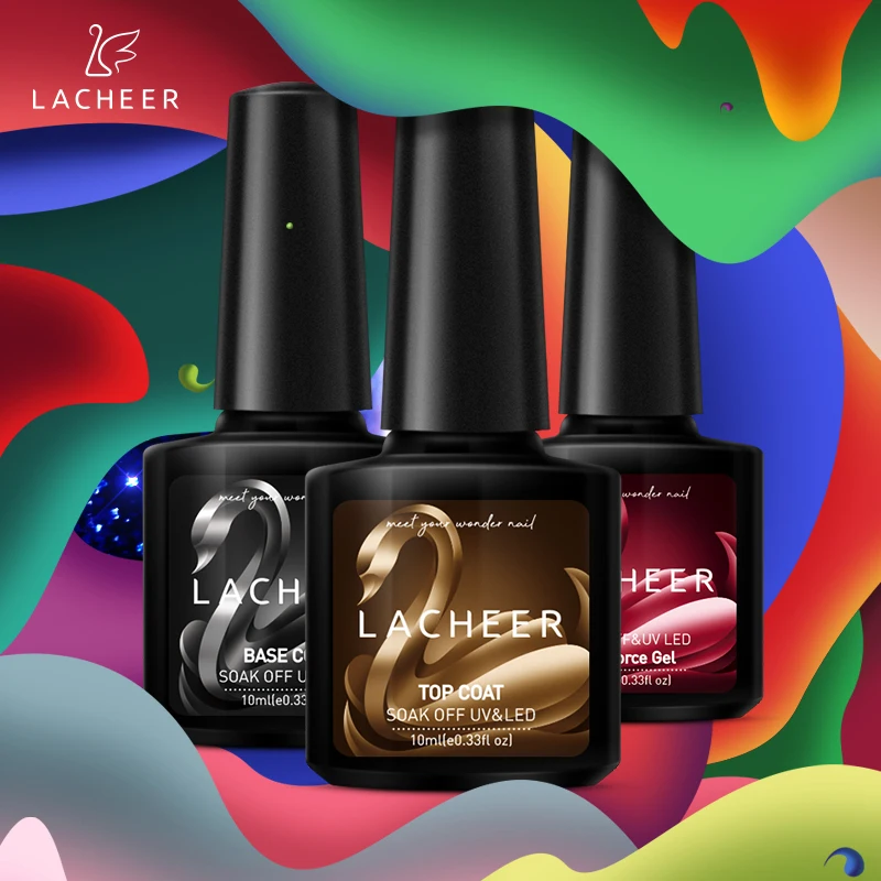 Lacheer Base and Top Coat Gel reinforce Nail Polish UV 10ml Transparent Soak Off Primer Gel Polish Gel Lacquer Nail Art Manicure
Lacheer Base and Top Coat Gel reinforce Nail Polish UV 10ml Transparent Soak Off Primer Gel Polish Gel Lacquer Nail Art Manicure