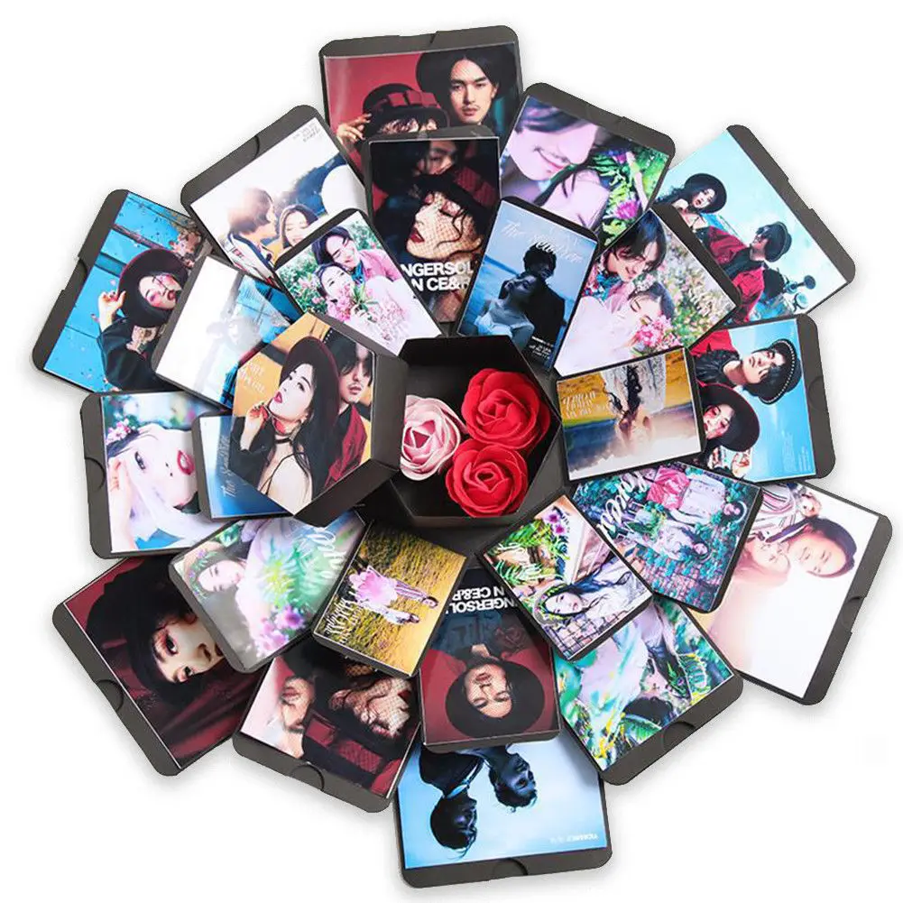 Hexagon DIY Creative Gift Surprise Explosion Box Photo Album Memory Scrapbook For Valentine´s Day Birthday Wedding
Hexagon DIY Creative Gift Surprise Explosion Box Photo Album Memory Scrapbook For Valentine´s Day Birthday Wedding