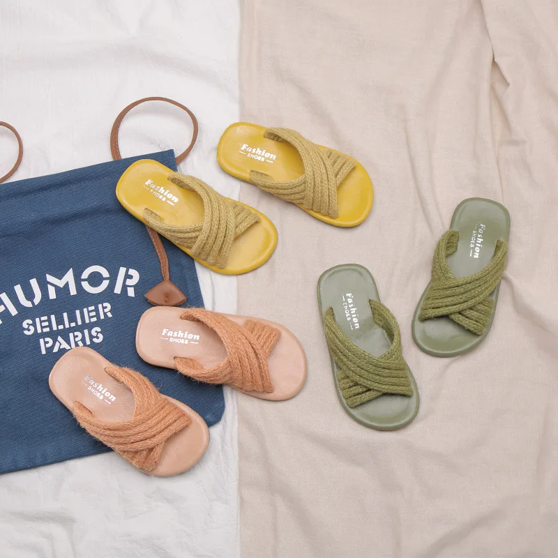Kids Shoes Soft-sole Baby Slippers Comfortable Summer Beach Shoes Hemp Rope Slippers Open Toe Girls Slippers Pantufa Infantil
Kids Shoes Soft-sole Baby Slippers Comfortable Summer Beach Shoes Hemp Rope Slippers Open Toe Girls Slippers Pantufa Infantil
