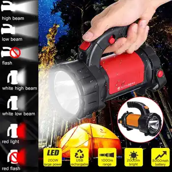 200W LED Camping Light Rechargeable Searchlight Spotlight Outdoor Lantern Flashlight Waterproof Searchlight for Hiking Hunting
200W LED Camping Light Rechargeable Searchlight Spotlight Outdoor Lantern Flashlight Waterproof Searchlight for Hiking Hunting