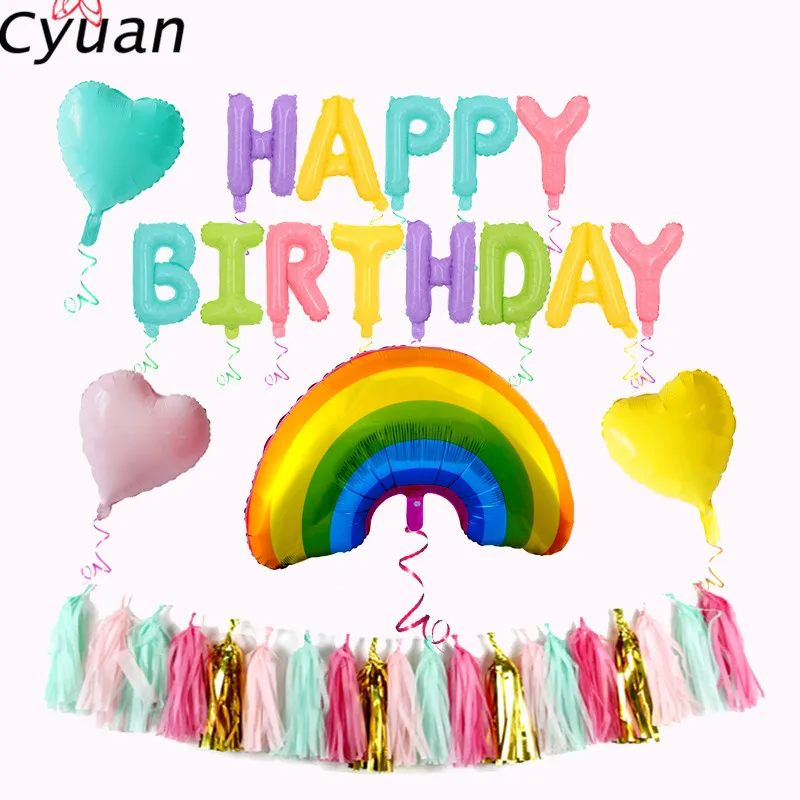 Cyuan Candy Color Happy Birthday Letter Foil Balloons Pastel Balon Rainbow Party Birthday Decor Kids Gift Baby Shower Decoration
Cyuan Candy Color Happy Birthday Letter Foil Balloons Pastel Balon Rainbow Party Birthday Decor Kids Gift Baby Shower Decoration