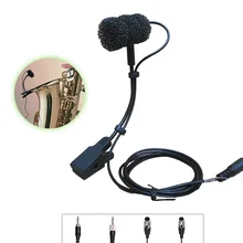 4 tipos plug condensador com fio estágio saxofone microfone trompete profissional sax gooseneck instrumento musical mic(China)
