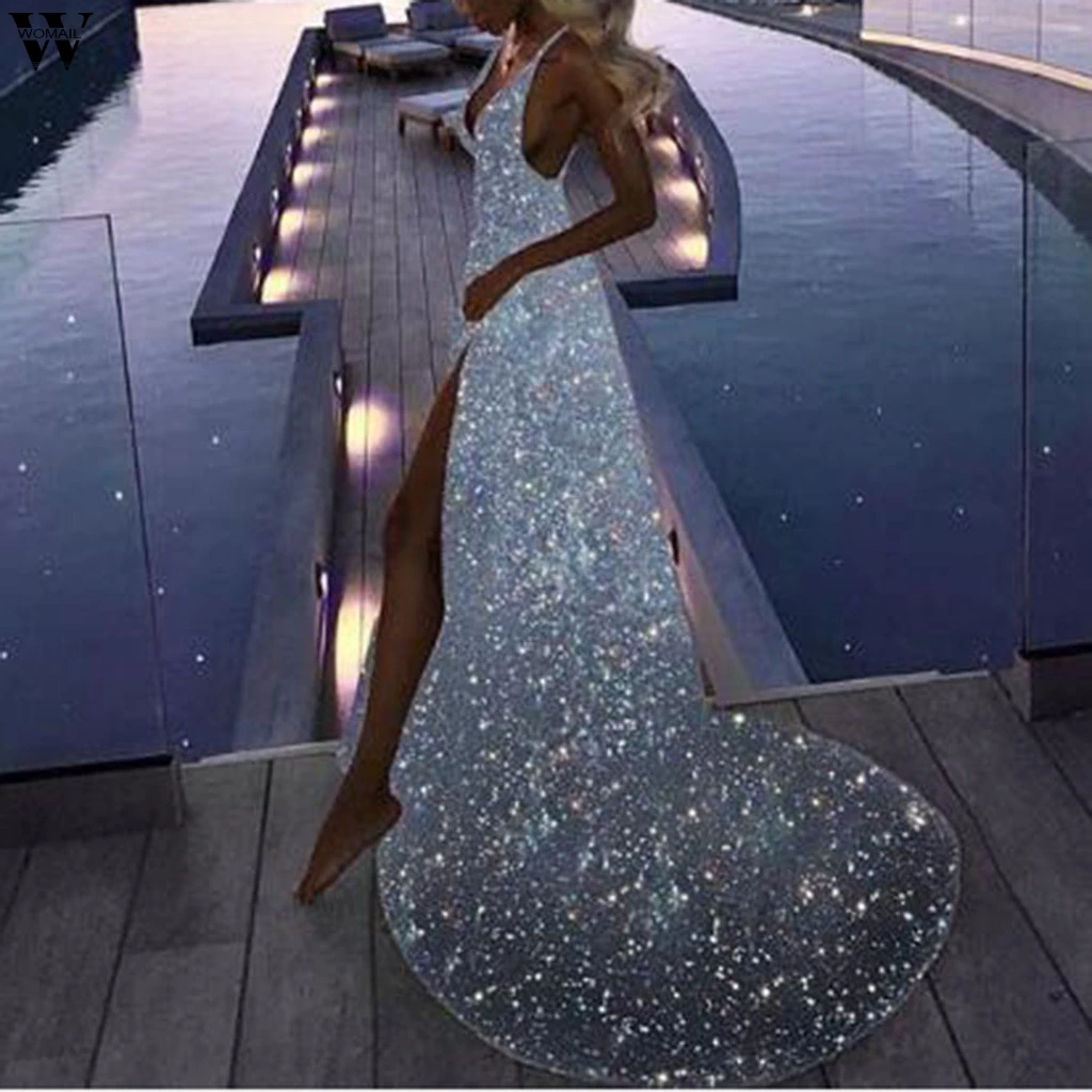 2019 Elegant Deep Sexy V- Neck Party Dresses Sequined Maxi Dresses Backless Bodycon Evening Club Long Dress Apr12
2019 Elegant Deep Sexy V- Neck Party Dresses Sequined Maxi Dresses Backless Bodycon Evening Club Long Dress Apr12