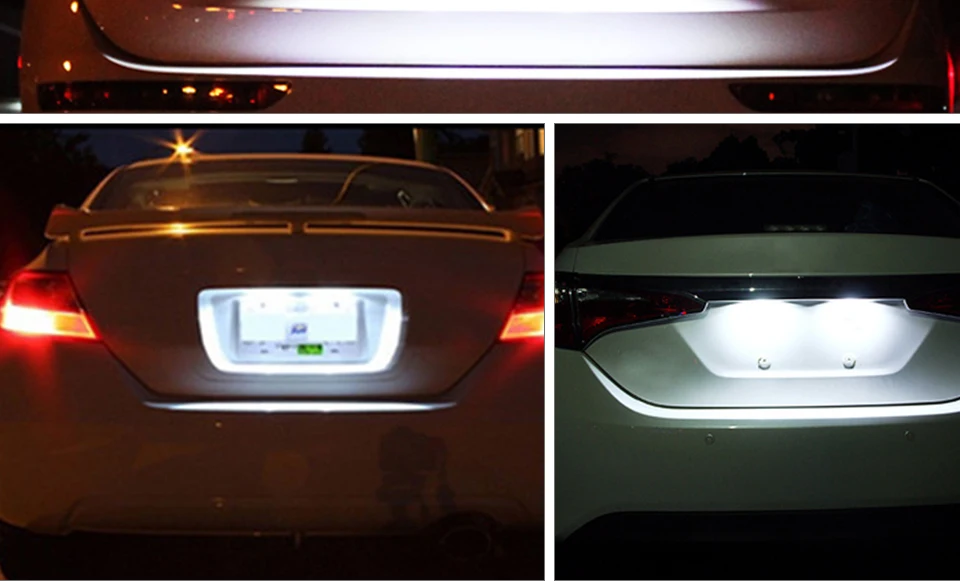 12V Led Number-plate Lamp Car Rear Bulb LED License Plate Lights Error Free For Porsche Cayenne 2003-2010VW GOLF PASSAT BORA (12)