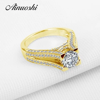 AINUOSHI Luxury 14K Pave Setting Round Ring 14K Solid Yellow Gold 1ct SONA Diamond Anniversary Wedding Engagement Ring for Women
AINUOSHI Luxury 14K Pave Setting Round Ring 14K Solid Yellow Gold 1ct SONA Diamond Anniversary Wedding Engagement Ring for Women