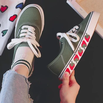 Female Olive Green Strawberry Classic Sneakers Summer Flats Casual Walking Shoes
Female Olive Green Strawberry Classic Sneakers Summer Flats Casual Walking Shoes