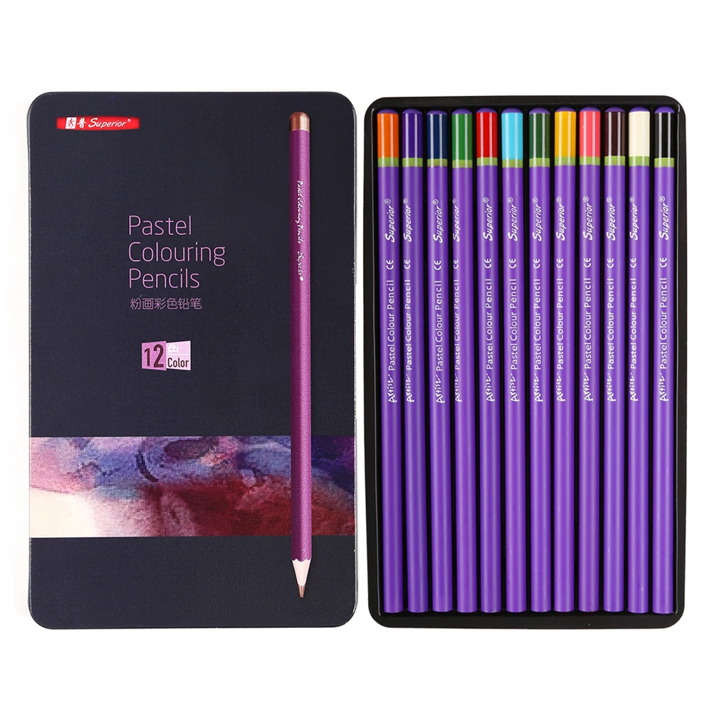 Superior 12 Colors Artist Soft Pastel Colour Pencil Metal Box Non-toxic Sketches Colored Pencils For Drawing School Supplies
Superior 12 Colors Artist Soft Pastel Colour Pencil Metal Box Non-toxic Sketches Colored Pencils For Drawing School Supplies