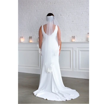 Appliques Lace Edge White Ivory Tulle Bridal Wedding Veils One Layer with comb Veil Accessories Velos de Noiva Voiles Mariage
Appliques Lace Edge White Ivory Tulle Bridal Wedding Veils One Layer with comb Veil Accessories Velos de Noiva Voiles Mariage