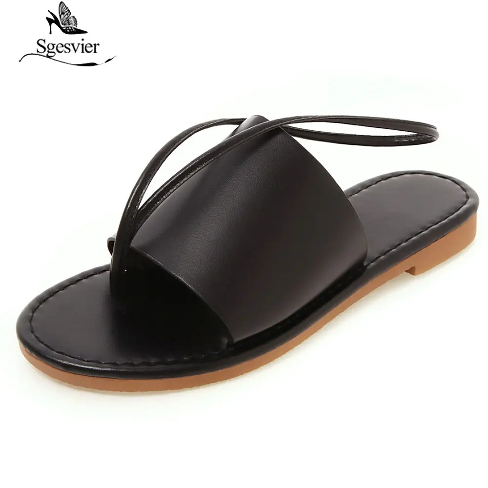 Sgesvier New 2019 Women sandals belt flat sandals for women summer sandals with T-Strap sandals mujer size 34-50 black G302
Sgesvier New 2019 Women sandals belt flat sandals for women summer sandals with T-Strap sandals mujer size 34-50 black G302