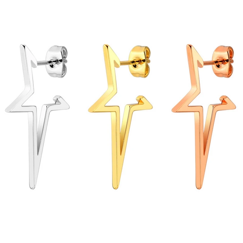Semitree 316L Titanium Steel Star Shape Hoop Earrings Circle Earring for Men Women Punk Jewelry Party Decoration Accessories
Semitree 316L Titanium Steel Star Shape Hoop Earrings Circle Earring for Men Women Punk Jewelry Party Decoration Accessories