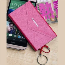 8000mAh power bank External Battery Backup Pack for all mobile phones PU + Aluminum handbag shape Powerbank With charing cable