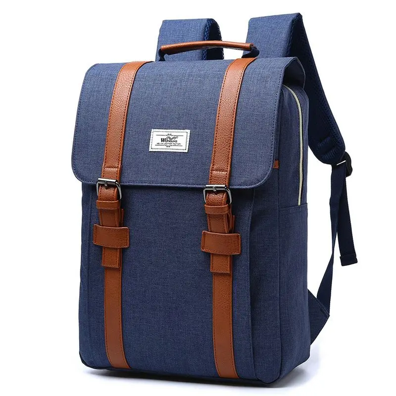 Image Vintage Women Canvas Backpacks for Teenage Girls School Bags Large Capacity Laptop Backpack Bag Fashion Men Backpack Mochilas