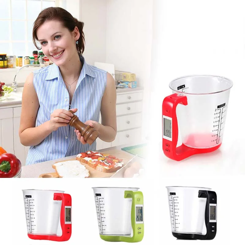 Multi-function Electronic Measuring Cup With LCD Display Liquid Kitchen Measuring Cup Flour Scale ABS Handle Meal Scale Gadgets
Multi-function Electronic Measuring Cup With LCD Display Liquid Kitchen Measuring Cup Flour Scale ABS Handle Meal Scale Gadgets