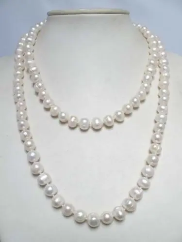 FREE SHIPPING>>>@@ > N1913 rope necklace white freshwater pearl 9mm whorl beads 45
FREE SHIPPING>>>@@ > N1913 rope necklace white freshwater pearl 9mm whorl beads 45
