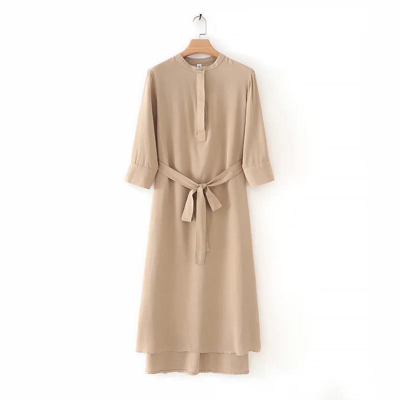 QZ191 European Design Sashes Slim Waist Solid Color Elegant Dress Women Autumn Cozy Vestidos
QZ191 European Design Sashes Slim Waist Solid Color Elegant Dress Women Autumn Cozy Vestidos