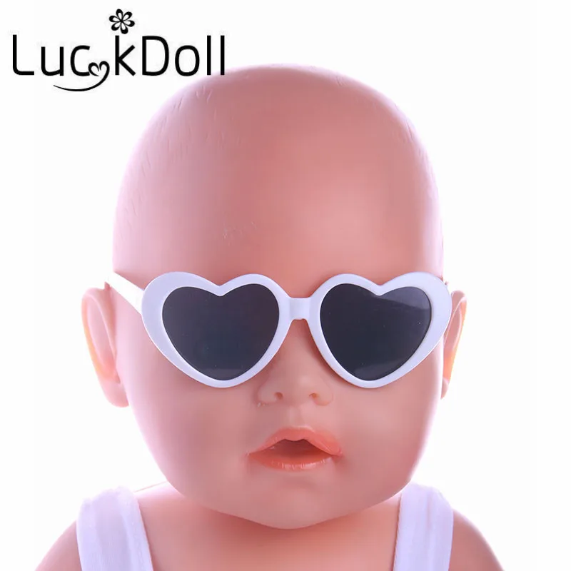 LUCKDOLL Love Shape Sunglasses Fit 18 Inch American 43cm Baby Doll Clothes Accessories,Girls Toys,Generation,Birthday Gift
LUCKDOLL Love Shape Sunglasses Fit 18 Inch American 43cm Baby Doll Clothes Accessories,Girls Toys,Generation,Birthday Gift
