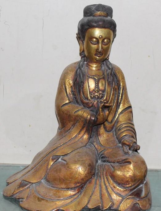 shitou 002892 13" Chinese 100% Purple Bronze 24K Gold Kwan-Yin Guan Yin Goddess Buddha Statue
shitou 002892 13" Chinese 100% Purple Bronze 24K Gold Kwan-Yin Guan Yin Goddess Buddha Statue