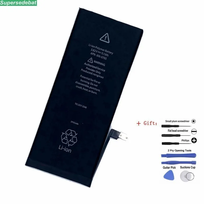 2915mAh li-ion Battery for apple iPhone 6 plus Replace Phone bateria Accumulator With Machine Tools Kit Batteries 0 Cycle
2915mAh li-ion Battery for apple iPhone 6 plus Replace Phone bateria Accumulator With Machine Tools Kit Batteries 0 Cycle