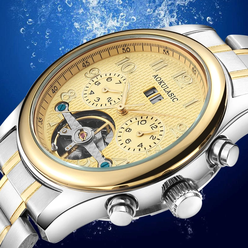 AOKULASIC Fashion Luxury Brand Business Full Steel Tourbillon Automatic Watch Men Waterproof Sport Wrist Watch Gift AK9
AOKULASIC Fashion Luxury Brand Business Full Steel Tourbillon Automatic Watch Men Waterproof Sport Wrist Watch Gift AK9