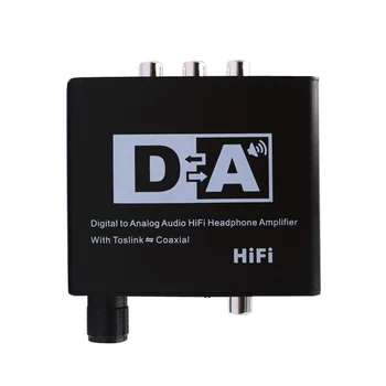 Digital to Analog Audio Converter HiFi Headphone Amplifier With Toslink Coaxial Adapter for TV Box Speaker
Digital to Analog Audio Converter HiFi Headphone Amplifier With Toslink Coaxial Adapter for TV Box Speaker