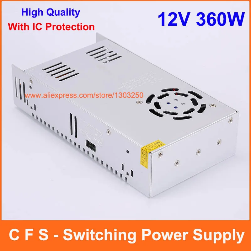 FreeShipping 12V DC 30A 360W Switching Power Supply Driver for Industrial equipment AC 100~240V Input to DC 12 V
FreeShipping 12V DC 30A 360W Switching Power Supply Driver for Industrial equipment AC 100~240V Input to DC 12 V