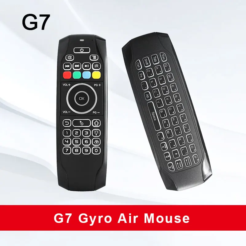 G7 Fly Air Mouse with IR Learning Wireless Backlit Mini Keyboard Universal 2.4G Remote Control for Android TV BOX T9 T95Q
G7 Fly Air Mouse with IR Learning Wireless Backlit Mini Keyboard Universal 2.4G Remote Control for Android TV BOX T9 T95Q