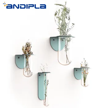 Modern Glass Test Tube Wall Vase Iron Holder Hydroponics Succulent Plant Bonsai Wall-mounted Flower Pot Home Office Wall Decor
Modern Glass Test Tube Wall Vase Iron Holder Hydroponics Succulent Plant Bonsai Wall-mounted Flower Pot Home Office Wall Decor