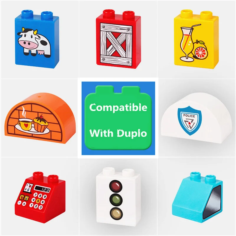 Big Size Diy Building Blocks Printing Pattern Accessories Phone Bank Food Compatible with Duploed Toys for Children Kids Gift
Big Size Diy Building Blocks Printing Pattern Accessories Phone Bank Food Compatible with Duploed Toys for Children Kids Gift