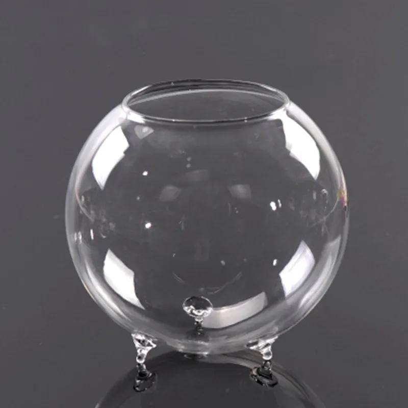 Diameter 8cm 12pcs Pack Three Legs Glass Vase Home Decoration