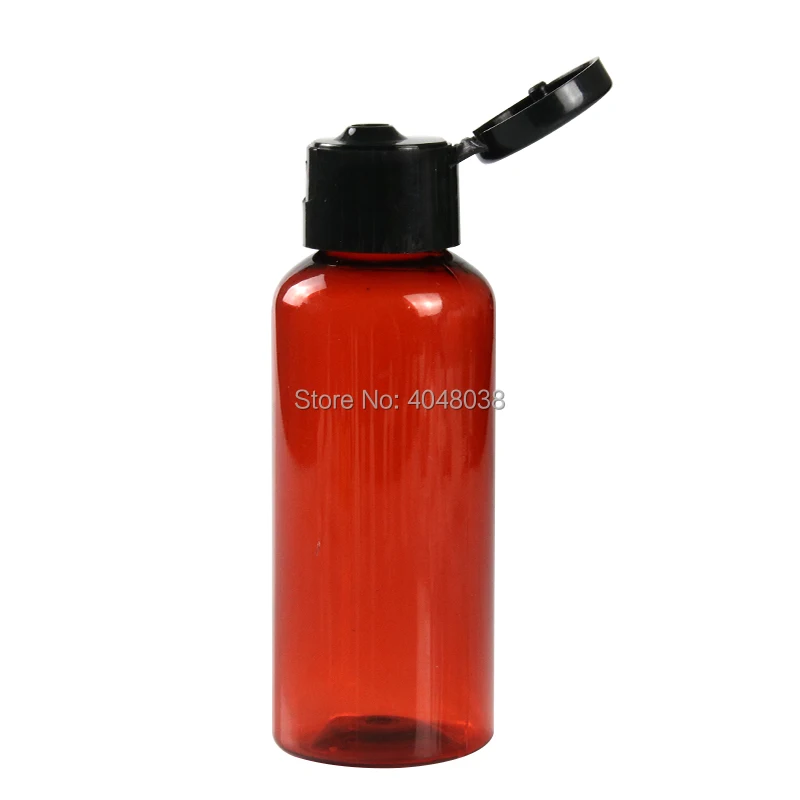 Essence Empty Bottle Dark Brown Makeup Refillable Bottle PET Plastic Cosmetic Container with Flip Cap Emulsion Toner Vial 100pcs (5)