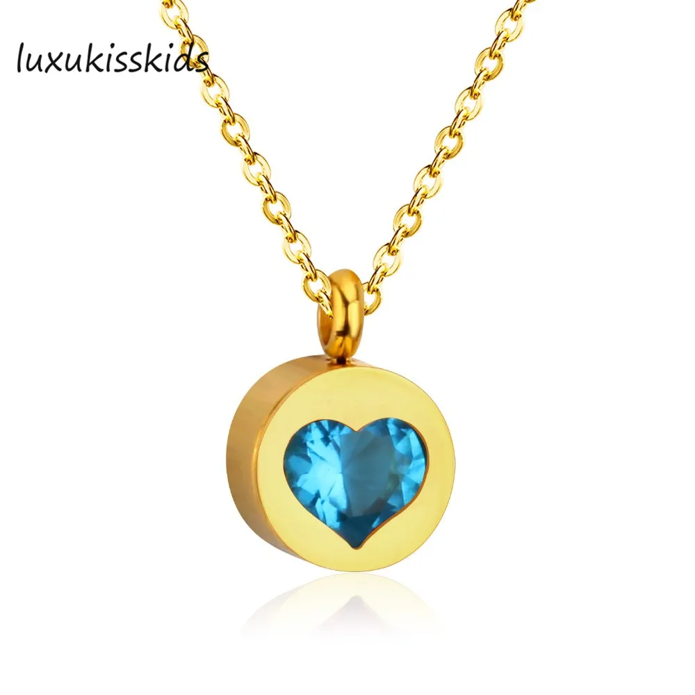 LUXUKISSKIDS Exquisite CZ Crystal Jewelry Round Heart Pendants & Necklaces Stainless Steel Chain Necklace For Women Best Gift
LUXUKISSKIDS Exquisite CZ Crystal Jewelry Round Heart Pendants & Necklaces Stainless Steel Chain Necklace For Women Best Gift