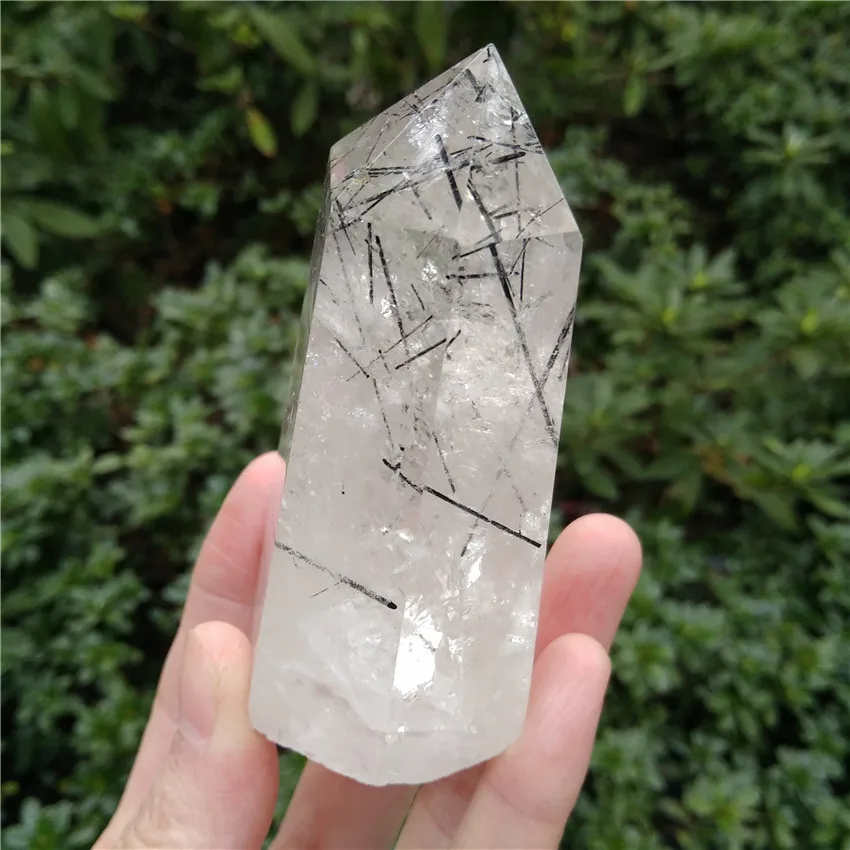RARE Rutilated Quartz Wand Black Hair Crystal Poin Black Tourmaline Crystal Tower Healing Chakra Meditation Crystal
RARE Rutilated Quartz Wand Black Hair Crystal Poin Black Tourmaline Crystal Tower Healing Chakra Meditation Crystal