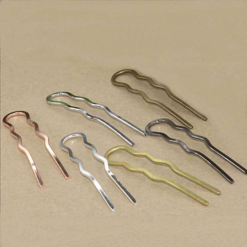 Copper materials 70mm*12mm hairpins 6 colors U shape hair pins blank base setting for women 10PCS
Copper materials 70mm*12mm hairpins 6 colors U shape hair pins blank base setting for women 10PCS