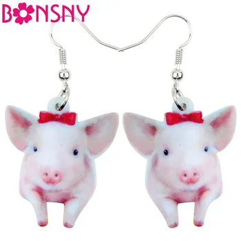 Bonsny Acrylic Cartoon Lovely Pig Piggy Drop Earring Big Long Dangle Fashion Animal Jewelry For Girl Women Wholesale Accessories
Bonsny Acrylic Cartoon Lovely Pig Piggy Drop Earring Big Long Dangle Fashion Animal Jewelry For Girl Women Wholesale Accessories