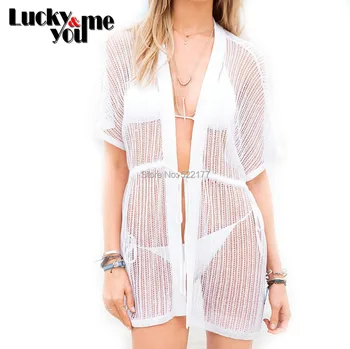 Womens Black White Casual Sexy Bikini Cover Up With Placket Hollow Out Crochet Bikini Shawl Swimwear See Through Beach Wear Tops
Womens Black White Casual Sexy Bikini Cover Up With Placket Hollow Out Crochet Bikini Shawl Swimwear See Through Beach Wear Tops
