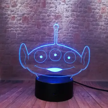 3D Illusion LED Lamp 7 Colors Changing Nightlight Toy Story 4 Anime Figure Alien Cartoon Model Light-up Toy
3D Illusion LED Lamp 7 Colors Changing Nightlight Toy Story 4 Anime Figure Alien Cartoon Model Light-up Toy