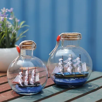 Plain Sailing Drift Bottle Wishing Bottle Handmade Glass Sailboat Home Decoration Accessories for Living Room Glass Decoration
Plain Sailing Drift Bottle Wishing Bottle Handmade Glass Sailboat Home Decoration Accessories for Living Room Glass Decoration