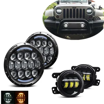 105W 7Inch Round Led Headlights DRL Set With 4" 30W Front Bumper Fog Lamp Lights For Jeep Wrangler JK Unlimited Sahara Rubicon
105W 7Inch Round Led Headlights DRL Set With 4" 30W Front Bumper Fog Lamp Lights For Jeep Wrangler JK Unlimited Sahara Rubicon