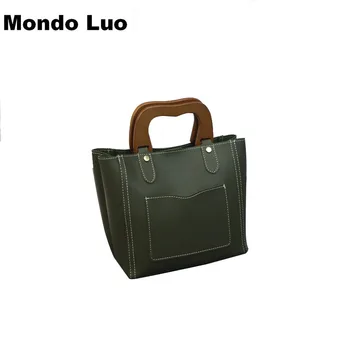 2018 Women Wooden Handle New Korean Simple Retro Handbag Fashion Single Shoulder Satchel Leisure Bag
2018 Women Wooden Handle New Korean Simple Retro Handbag Fashion Single Shoulder Satchel Leisure Bag